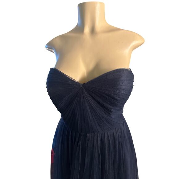 6 Jenny Yoo Collection Annabelle Convertible Strapless Navy Bridesmaid Dress - Picture 3 of 7